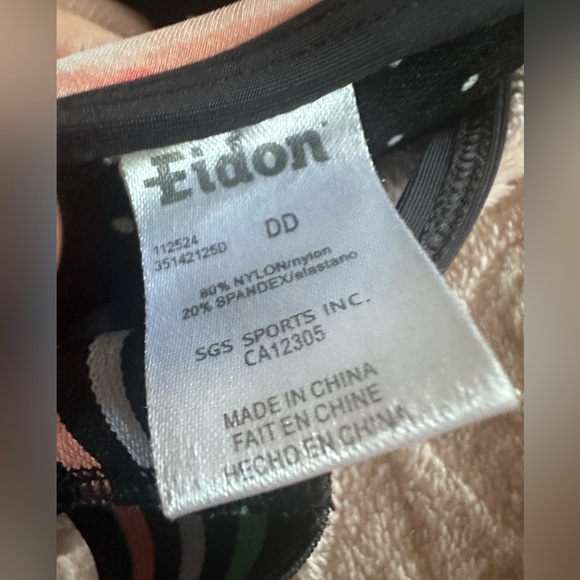 Eidon Brand Bikini peach, pink, green floral with B&W polka dots - Picture 3 of 3